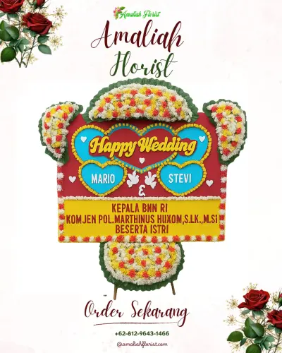 Karangan Papan Bunga Pernikahan di Pajajaran